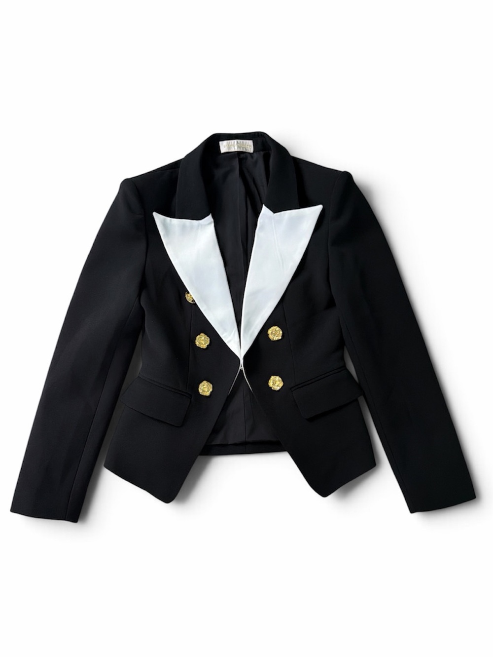 Sierra Darien Black Double Breasted Blazer Small